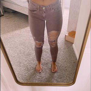 Lavender Low-rise Skinny Jeans